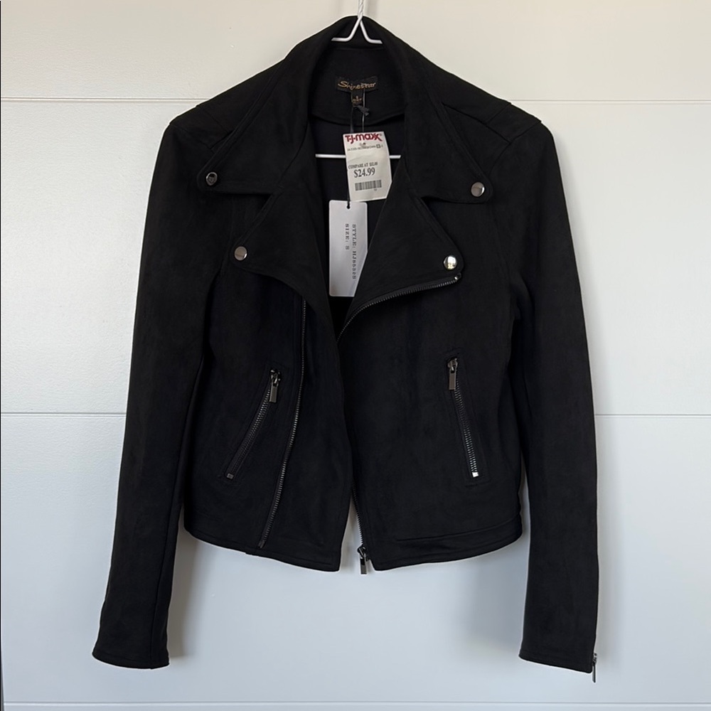 Shinestar Suede Moto Jacket